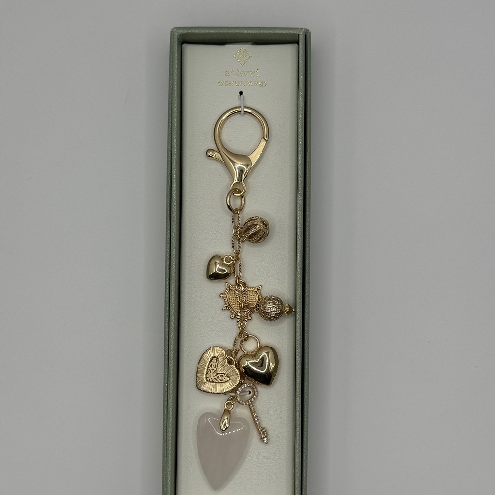 Chopard Gold Key & Card Holder with Heart Charms